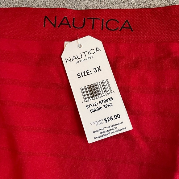 Nautica Intimates Red High Waisted Brief Underwear Size 3X - Picture 6 of 9